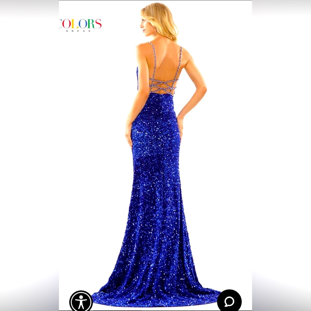 COLORS Brand,NWT Prom Dress,size 8’ Royal Blue,Style 2459, unaltered